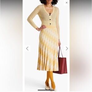 NWT Gorgeous Tory Burch Deep Pleated Knit Tech Skirt